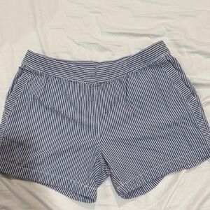 Vineyard Vines Blue and White Seersucker Elastic Waist Shorts